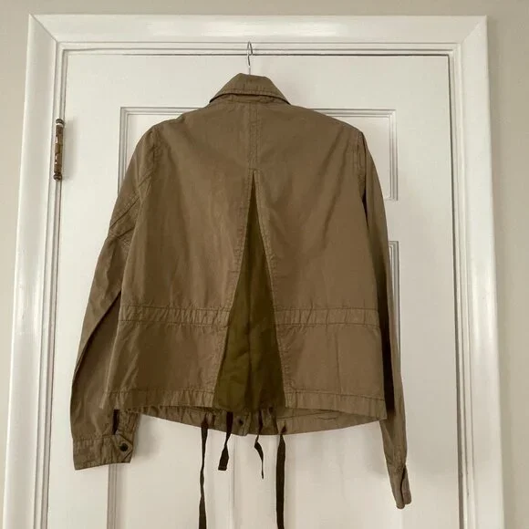 Diesel Jacket G-CHLIO Military Green Embellished Shoulder Size S NWT - Picture 3 of 7